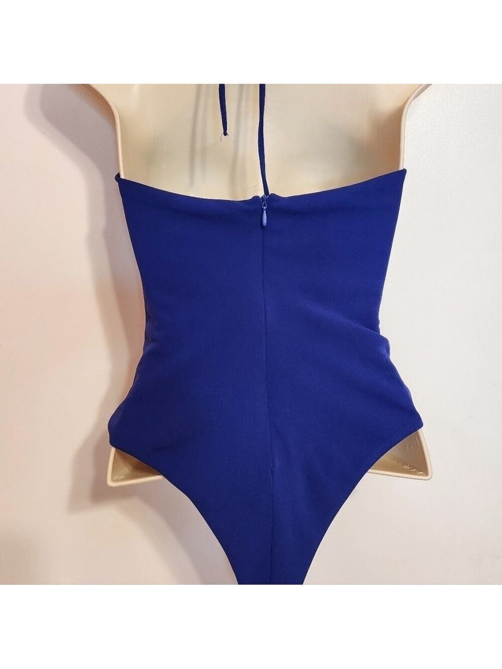 Zara Royal Blue Floral Halter Neck Bodysuit Small - Picture 7 of 11